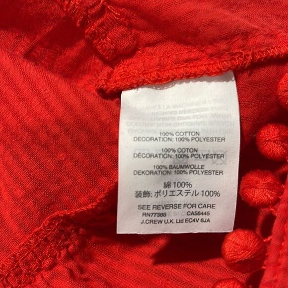 Madewell Peek-A-Boo Pom Pom Blouse Sz XS - Picture 10 of 11